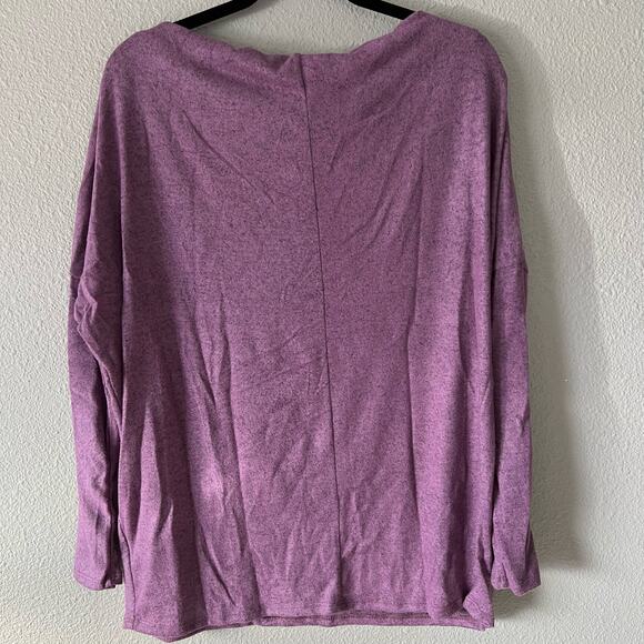 Slouchy Dolman Long Sleeve Hacci Knit Boat Neck Relaxed Women Sweater Blouse - Picture 4 of 8